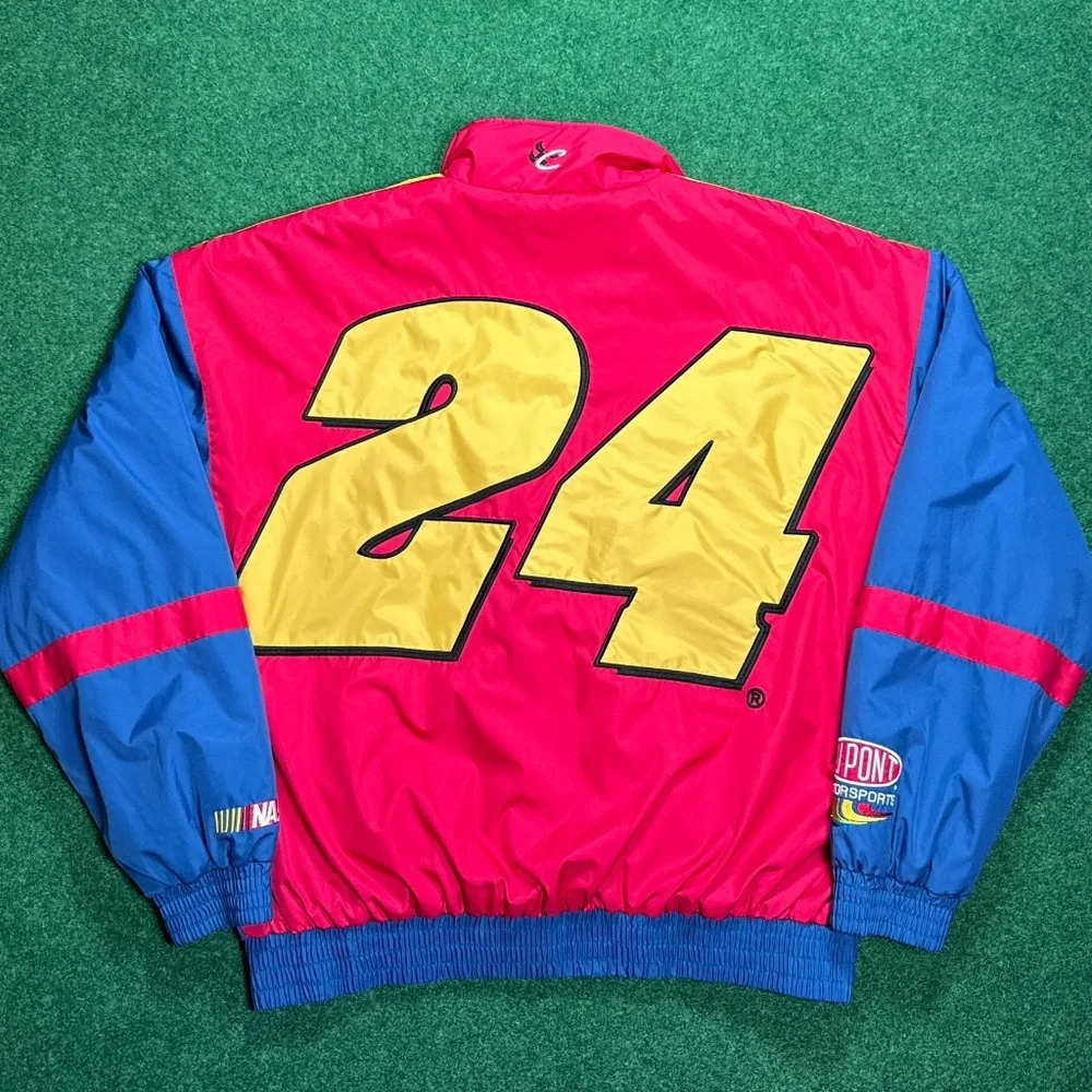 Vintage Jeff Gordon Multi Color Chase Authentics 90s Nascar Large Puffer Jacket